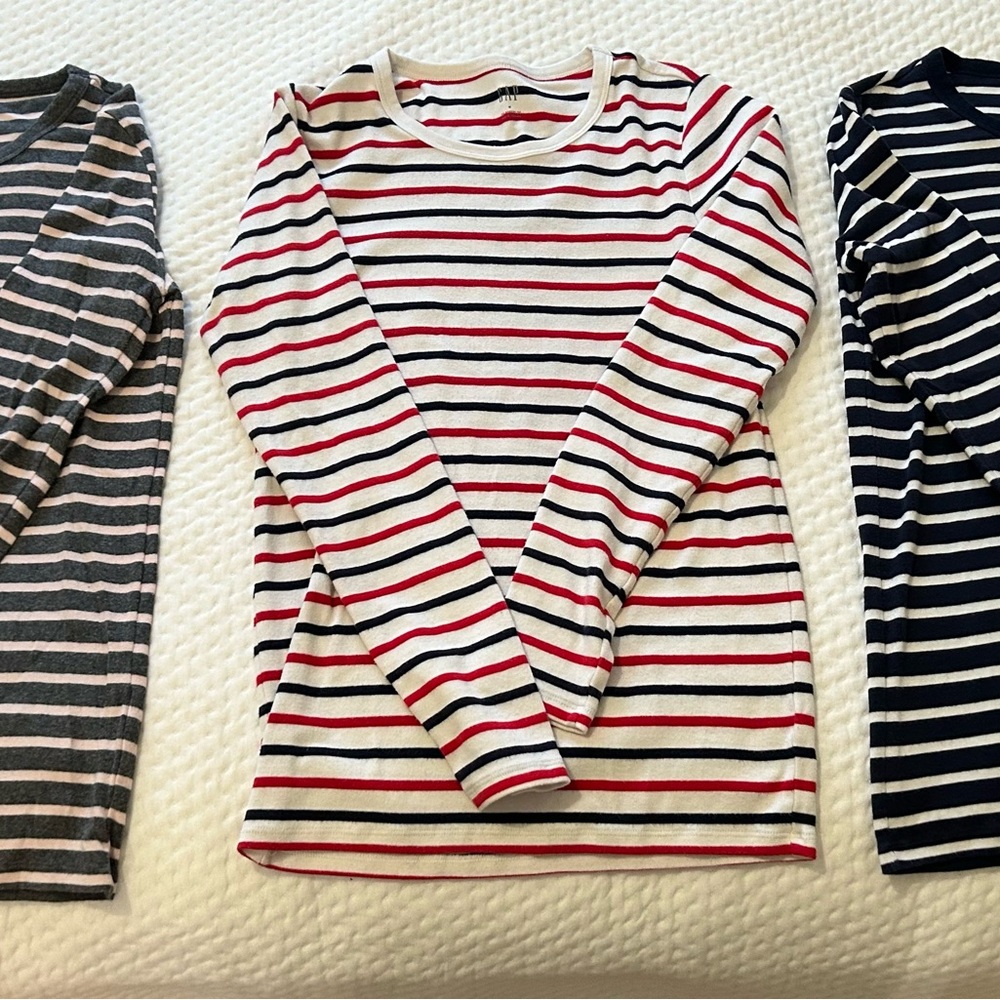GAP (3) Striped Long Sleeve Shirt Bundle